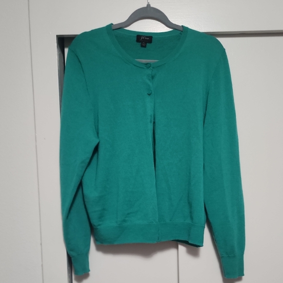 J. Crew Sweaters - J. Crew Teal Cashmere Preppy Coastal Featherweight Cardigan Sweater